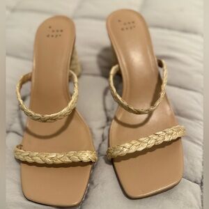 NEW Braided Strap Tan Sandals - A New Day